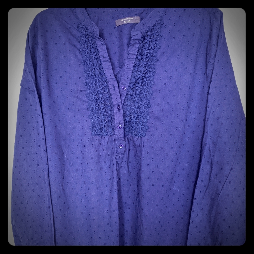 Blue long sleeve tunic